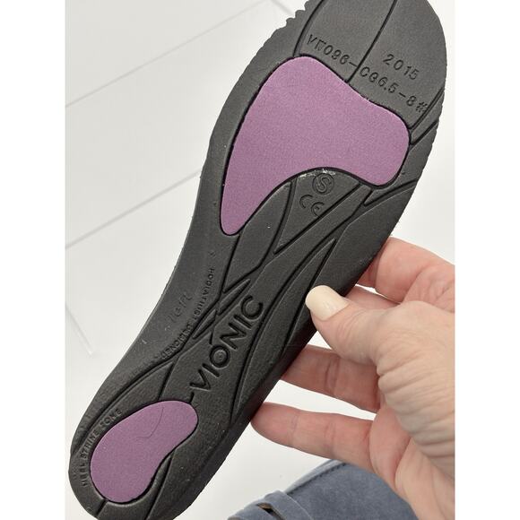 Vionic Uptown Loafers Sneakers Blue Suede Size 7.5 Orthotic Arch Support Comfort - Picture 12 of 16